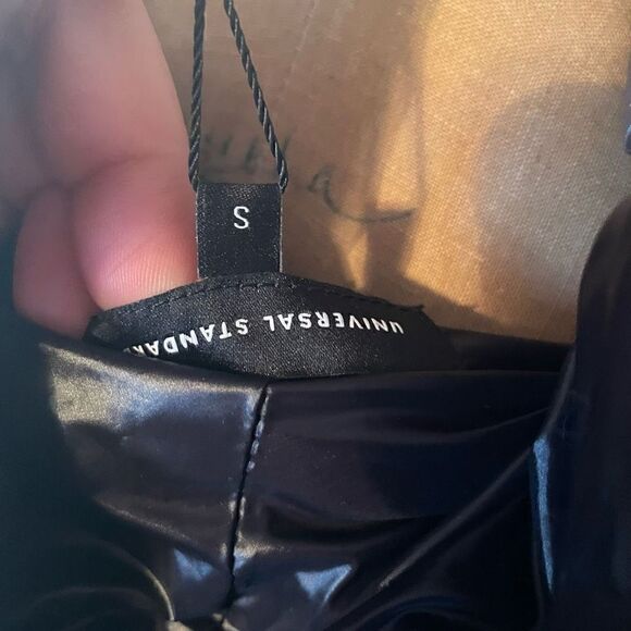 UNIVERSAL STANDARD | blue black kanda asymmetrical puffer coat S NWT $248 - Picture 9 of 16